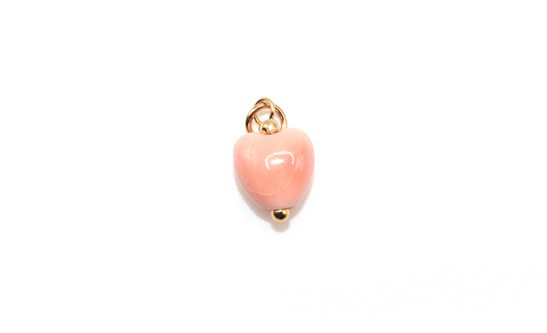 pink shiny heart charm