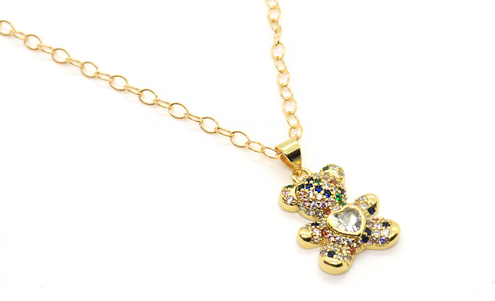 gold-filled-dainty-necklace-teddy-bear-charm