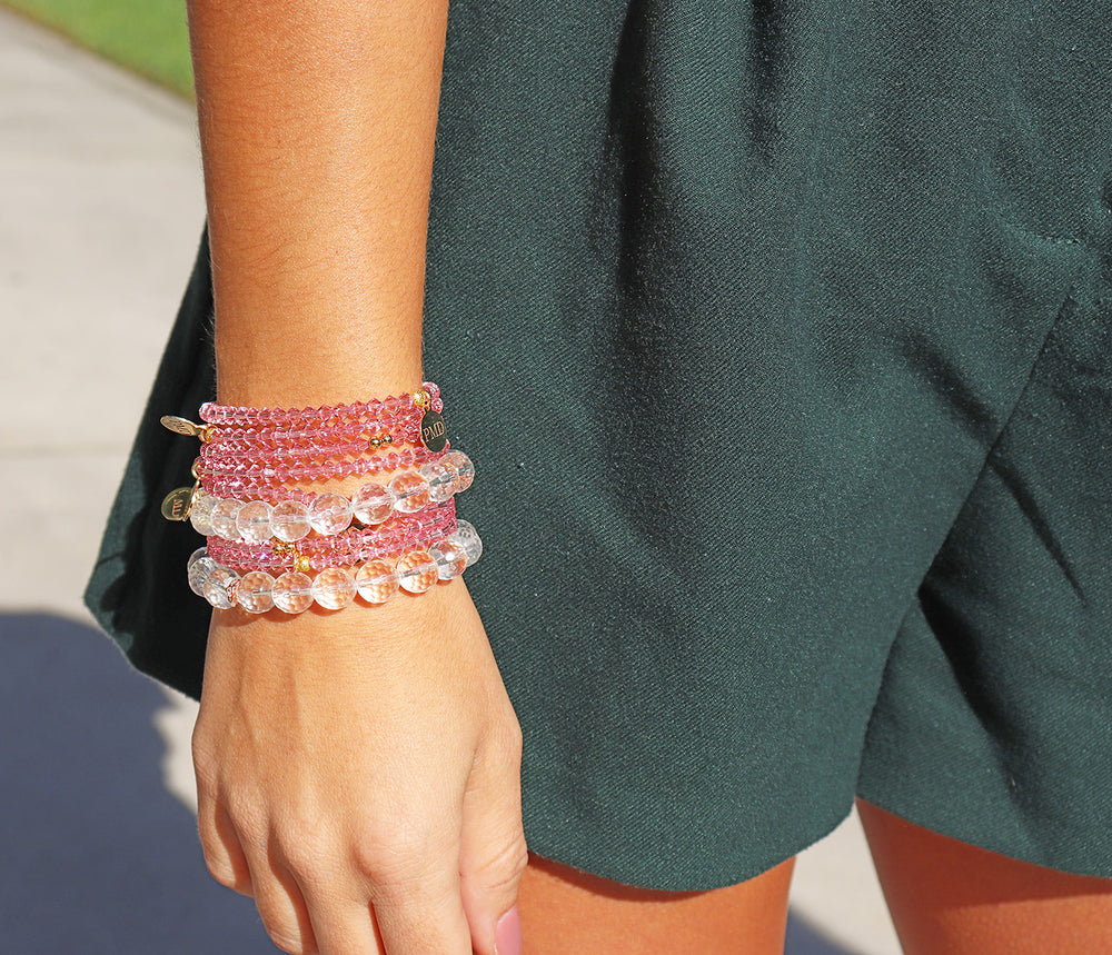 Clear Crystal women beaded bracelet