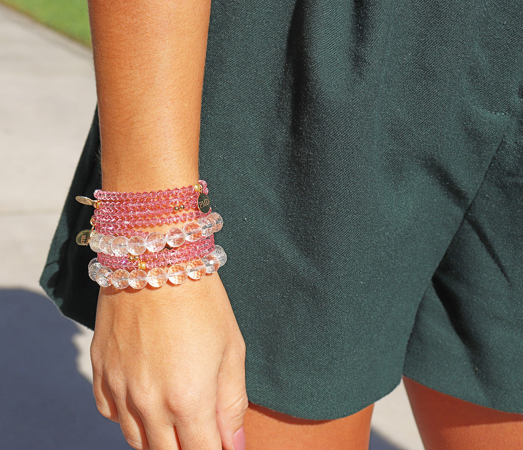 Clear Crystal women beaded bracelet