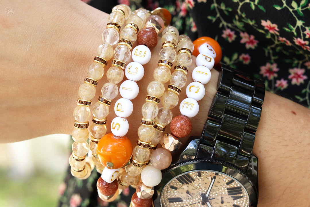 pumpkin-spice-gemstone-bracelet-dainty