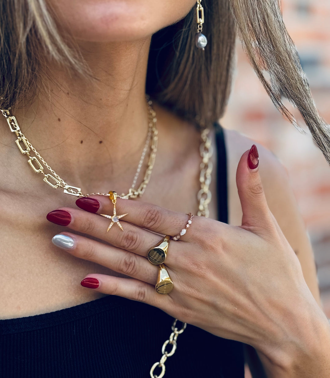 star pendant necklace with moonstone jessica santander