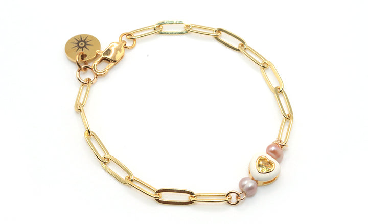 Sparkle Power Heart Chain Bracelet