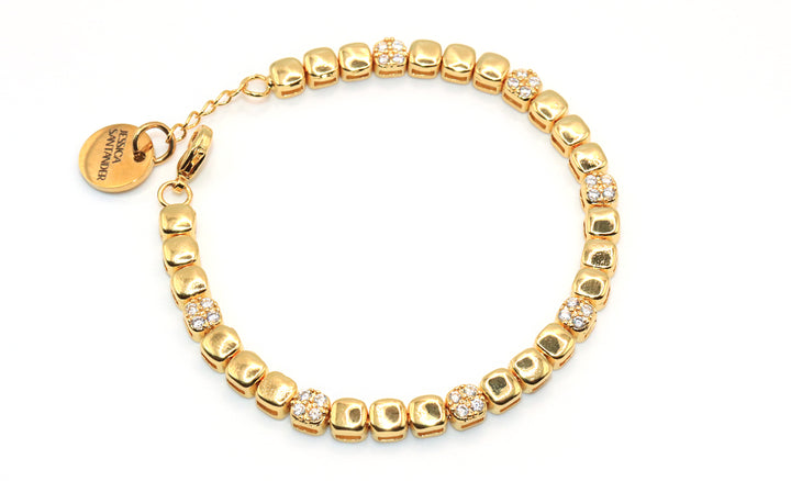 Sparkle Power Gold Tennis Bracelet