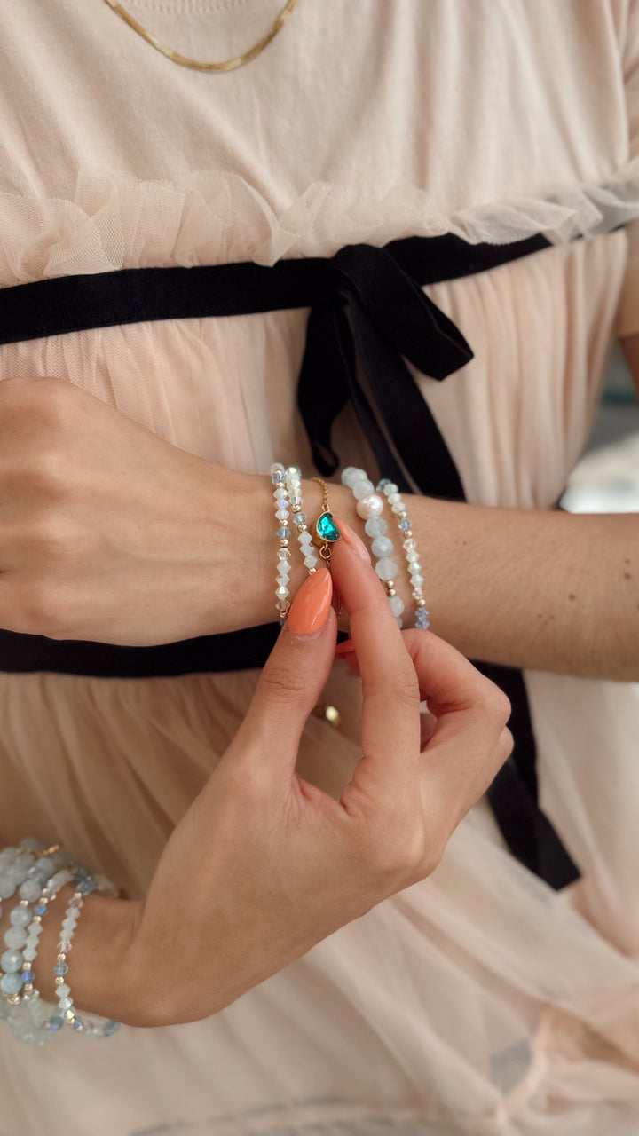 Aqua Blue Dainty Bracelet