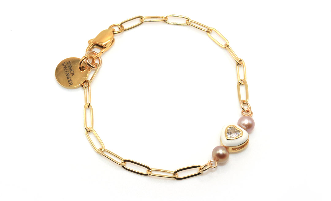 Sparkle Power Heart Chain Bracelet