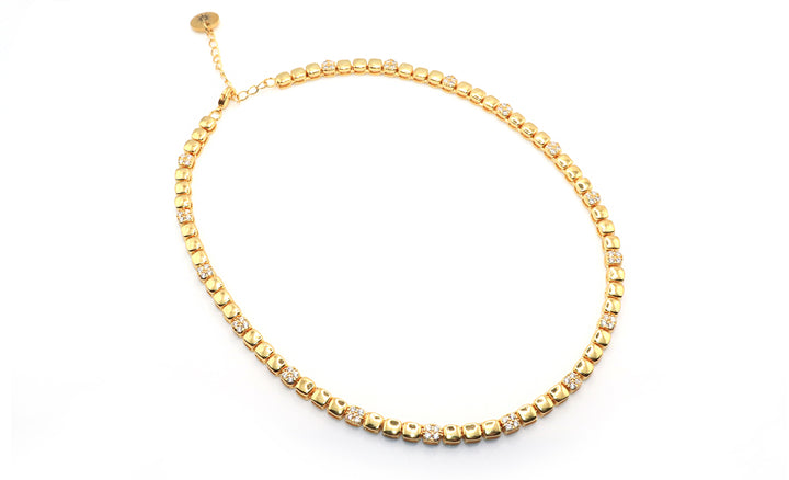 Sparkle Power Diamond CZ Tennis Necklace