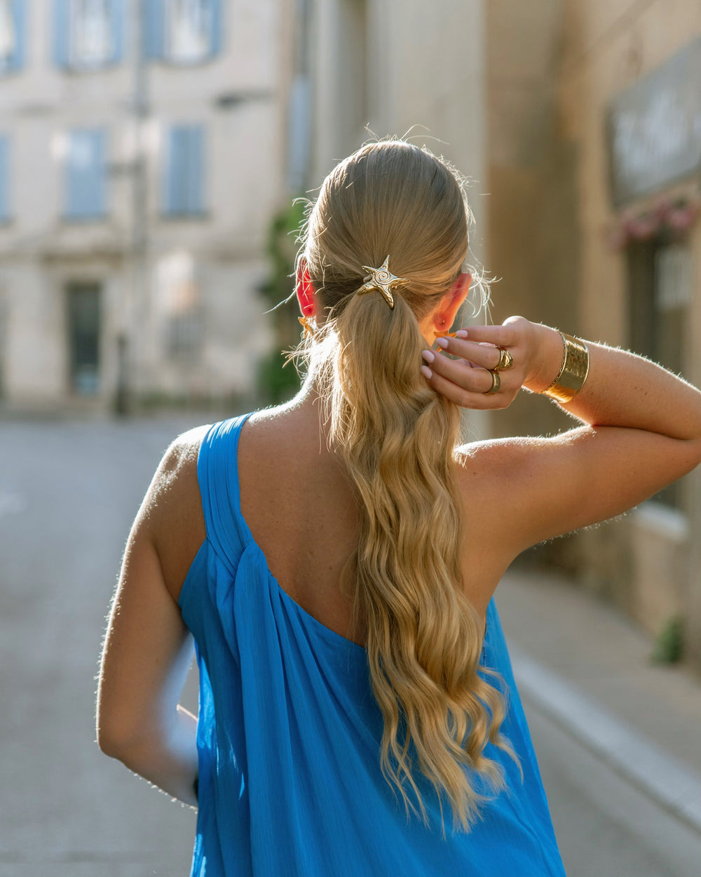 starfish gold non tarnish hair tie accessory