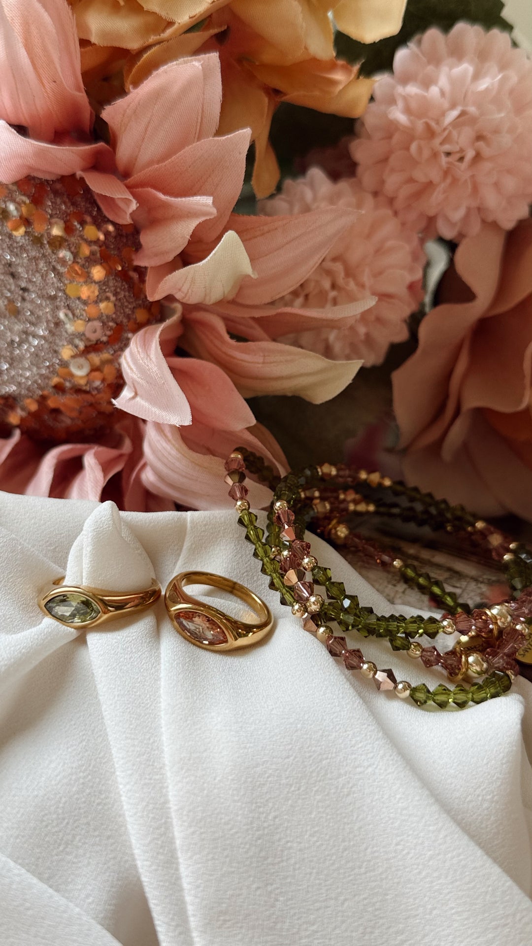 The Quiet Confidence Olivine Green Gold Ring