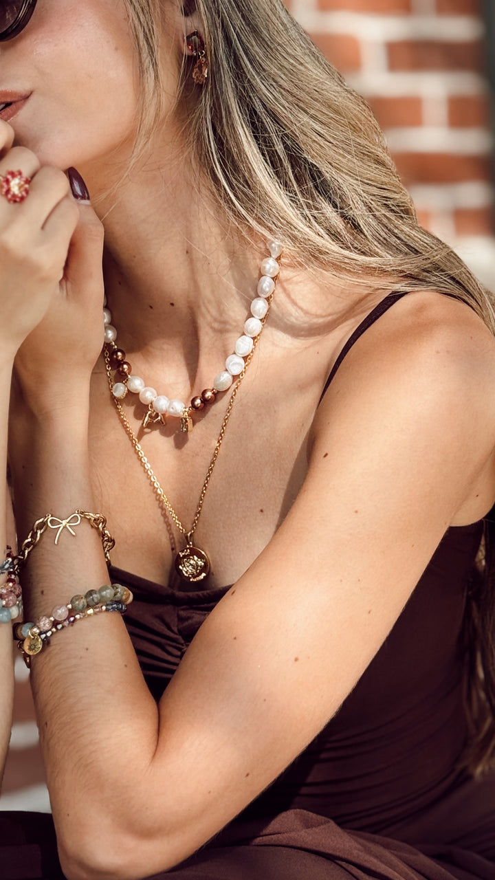 Bold and Beautiful Rose Coin Necklace