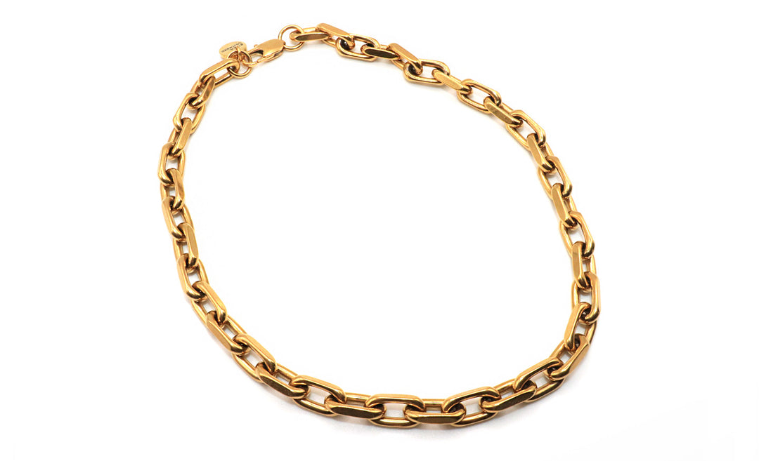 Coffee Run Gold Paperclip Necklace