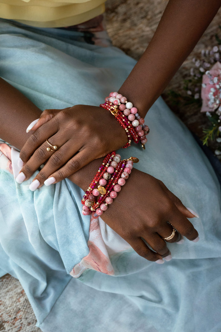 Lead From The Heart Pink Thulite Bracelet