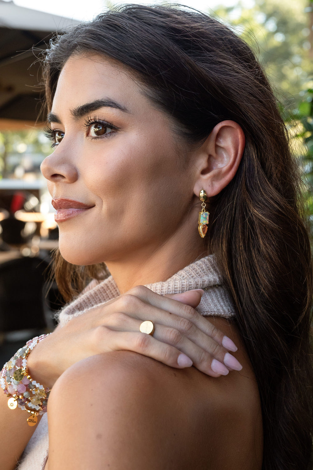 opal gemstone sunstone earrings fall jessica santander