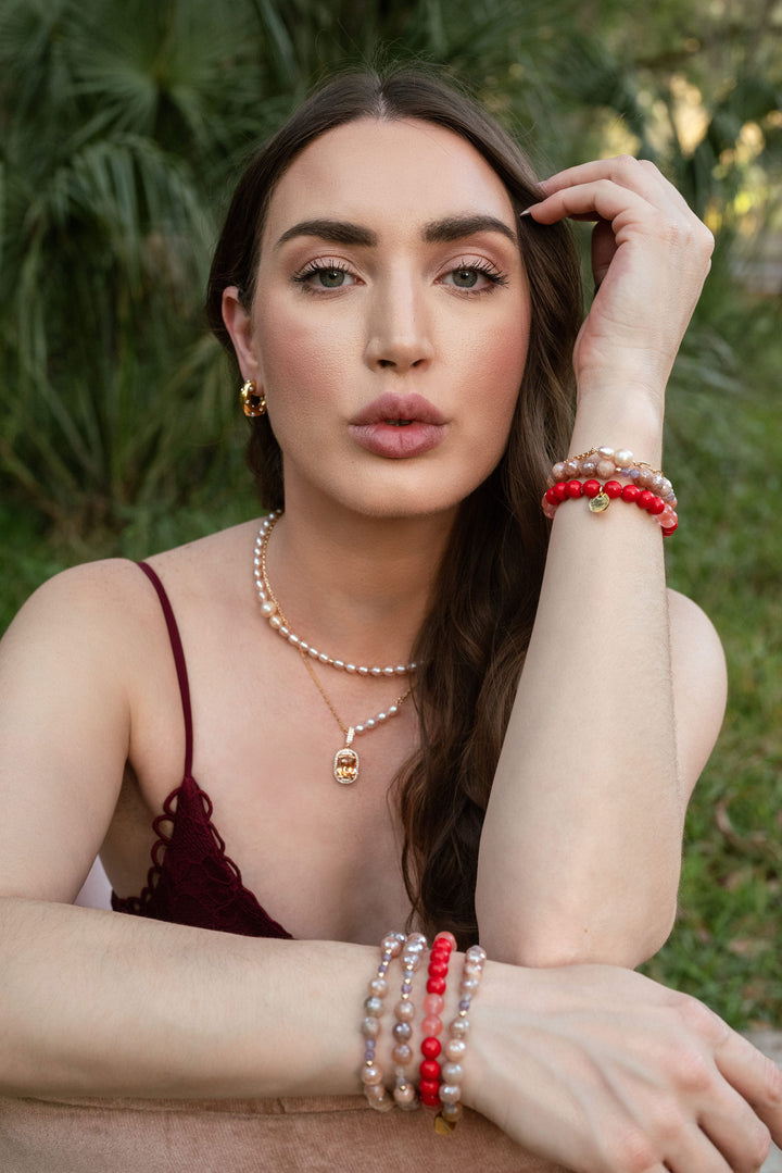 Lead From The Heart Cherry Red Bracelet
