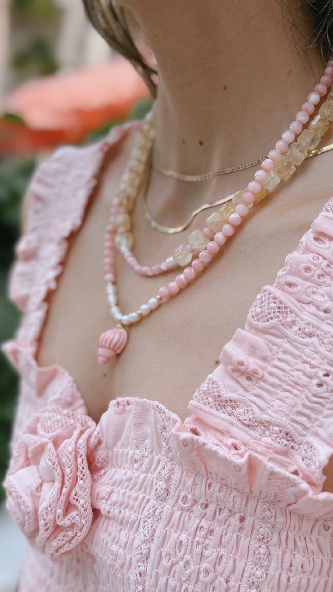 citrine gemstone choker summer necklace layering pieces