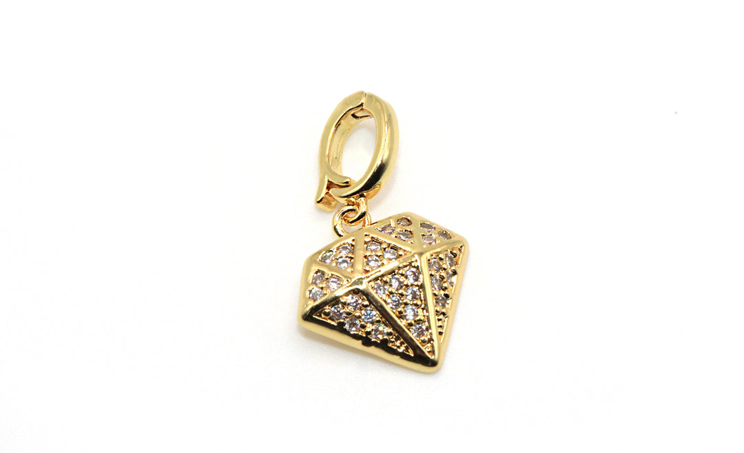 diamond charm with clasp