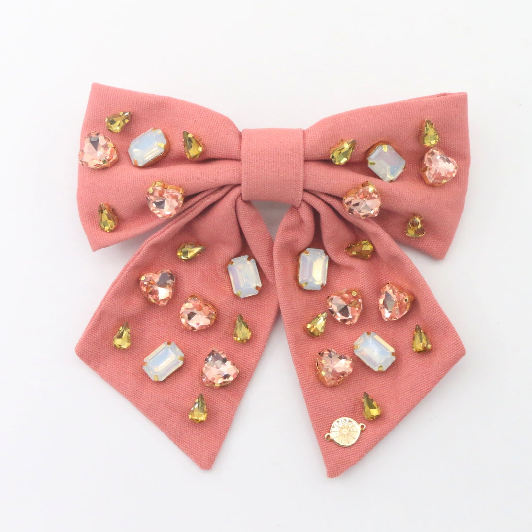 dusty rose fall hair bow clip jessica santander