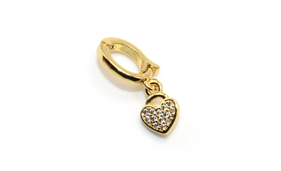 heart charm with clasp