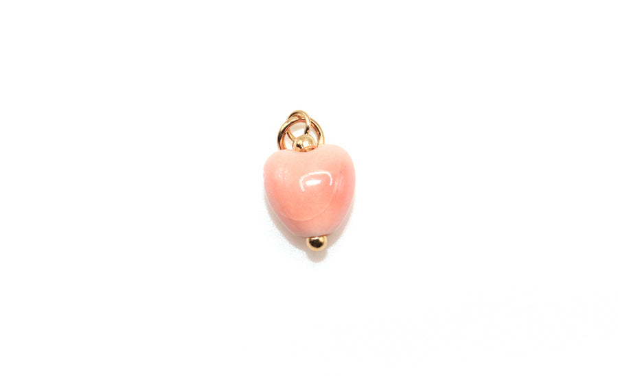 pink shiny heart charm