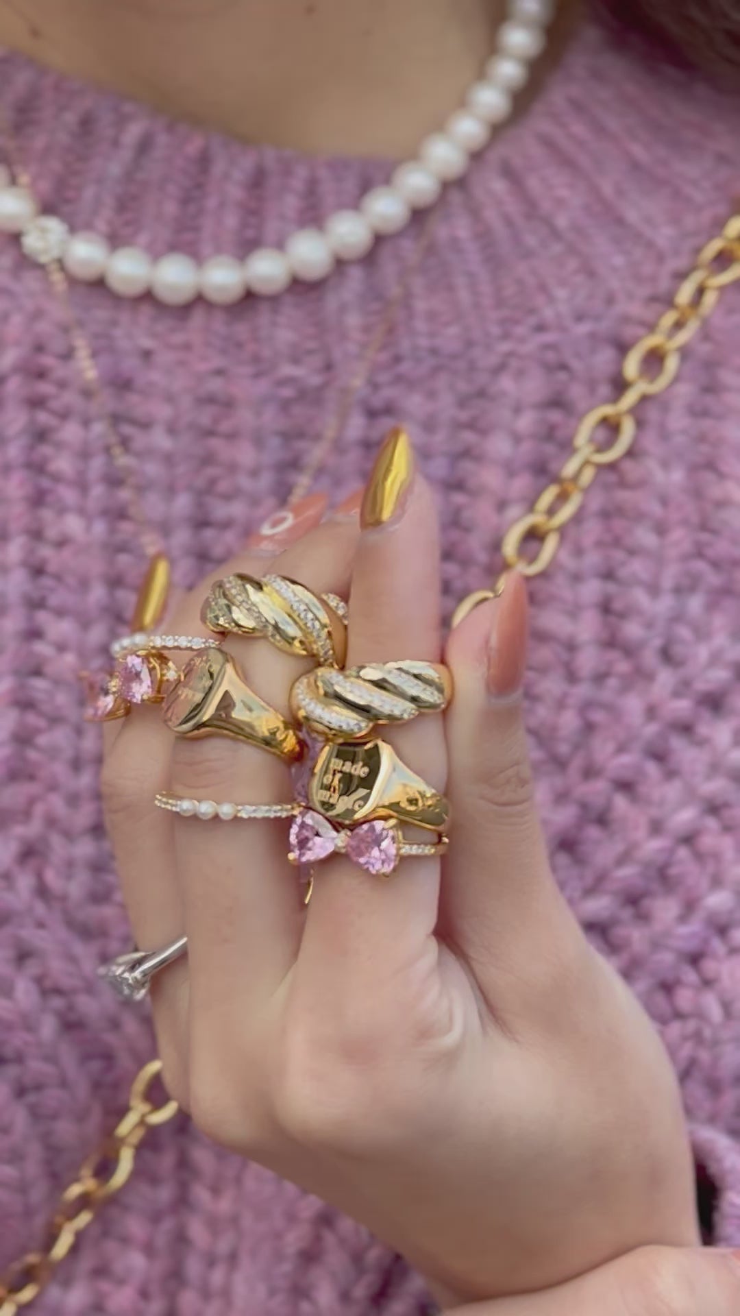 dainty gold filled rings by Jessica Santander Jewelry