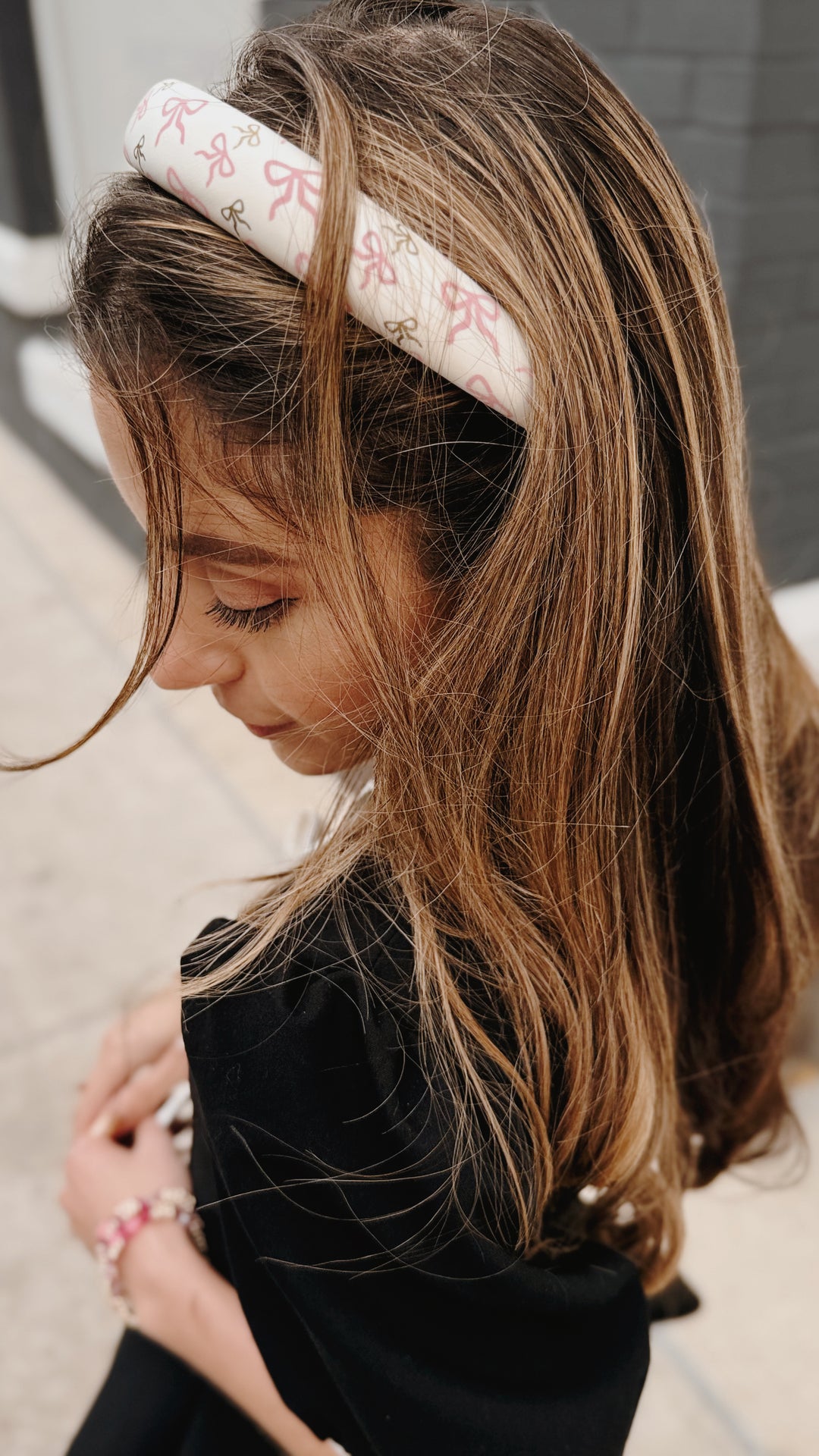 headband with pink bows i