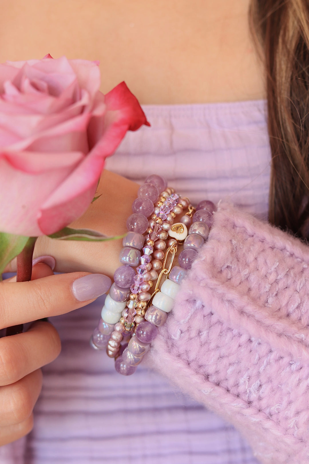 violet swarovski crystal bracelet jessica santander