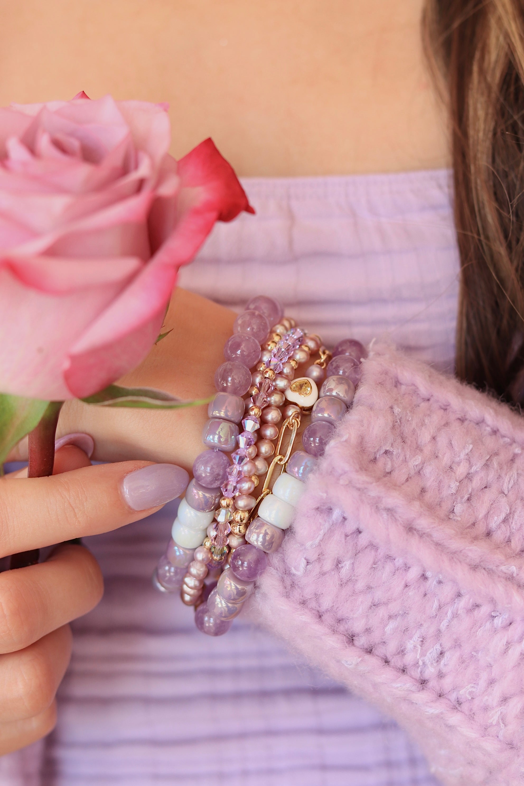 violet swarovski crystal bracelet jessica santander