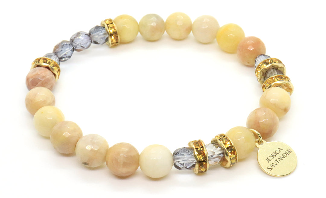 yellow-moonstone-topaz-stretchy-bracelet