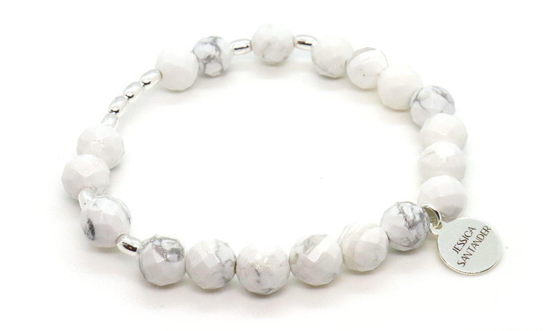 white-howlite-gemstone-stretchy-bracelet-elegant