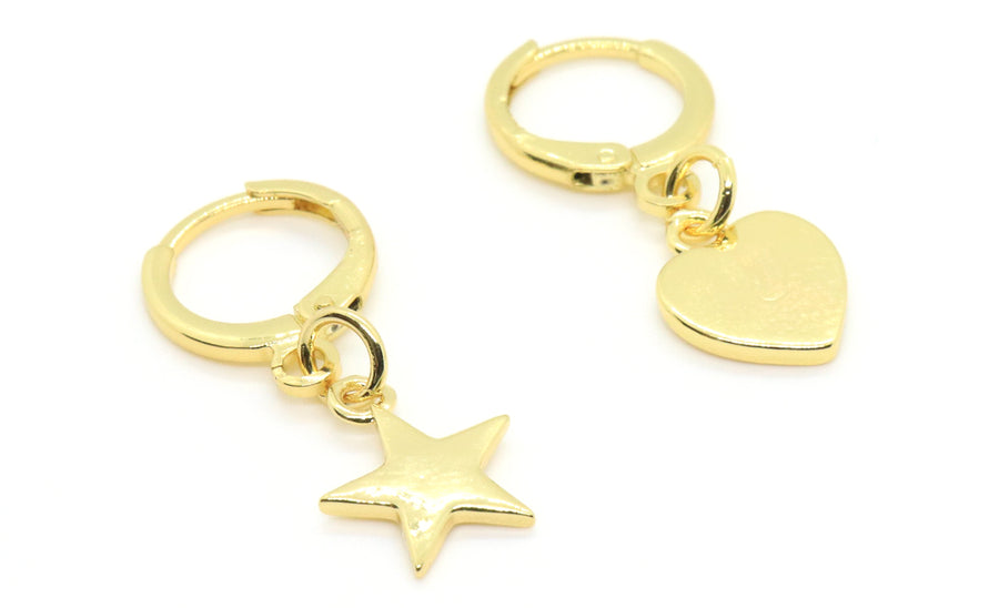 heart-star-gold-huggies-earrings
