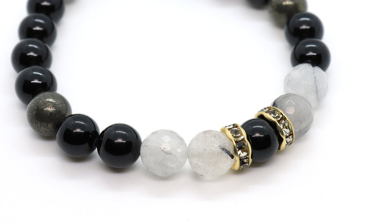 black-tourmaline-and-quartz-gemstone-bracelet-handmade