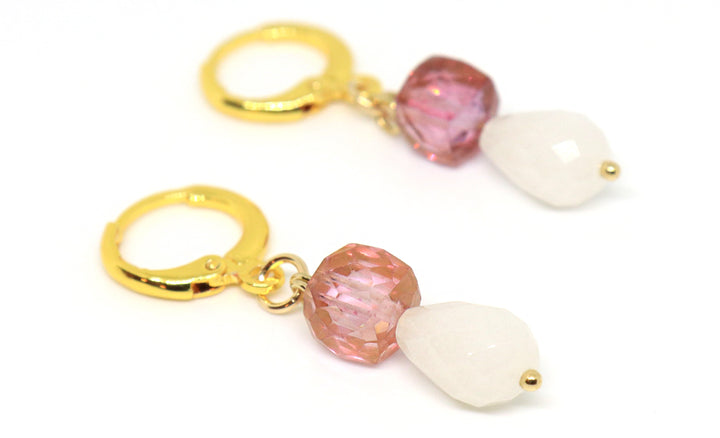 snow-quartz-peach-quartz-gold-filled-hoop-earrings