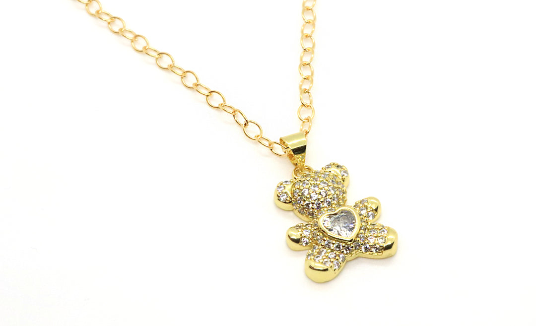 gold-filled-dainty-necklace-teddy-bear-charm