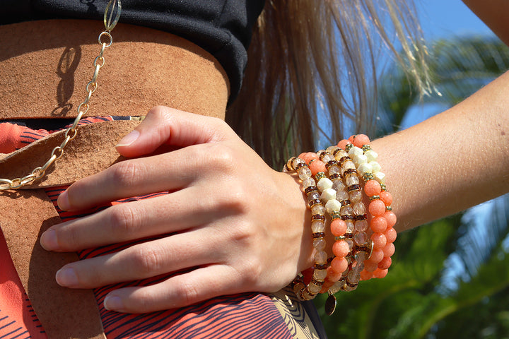 quartz topaz charm handmade bracelet for girls