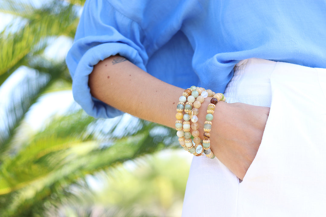 colorful jade gemstone handmade bracelet