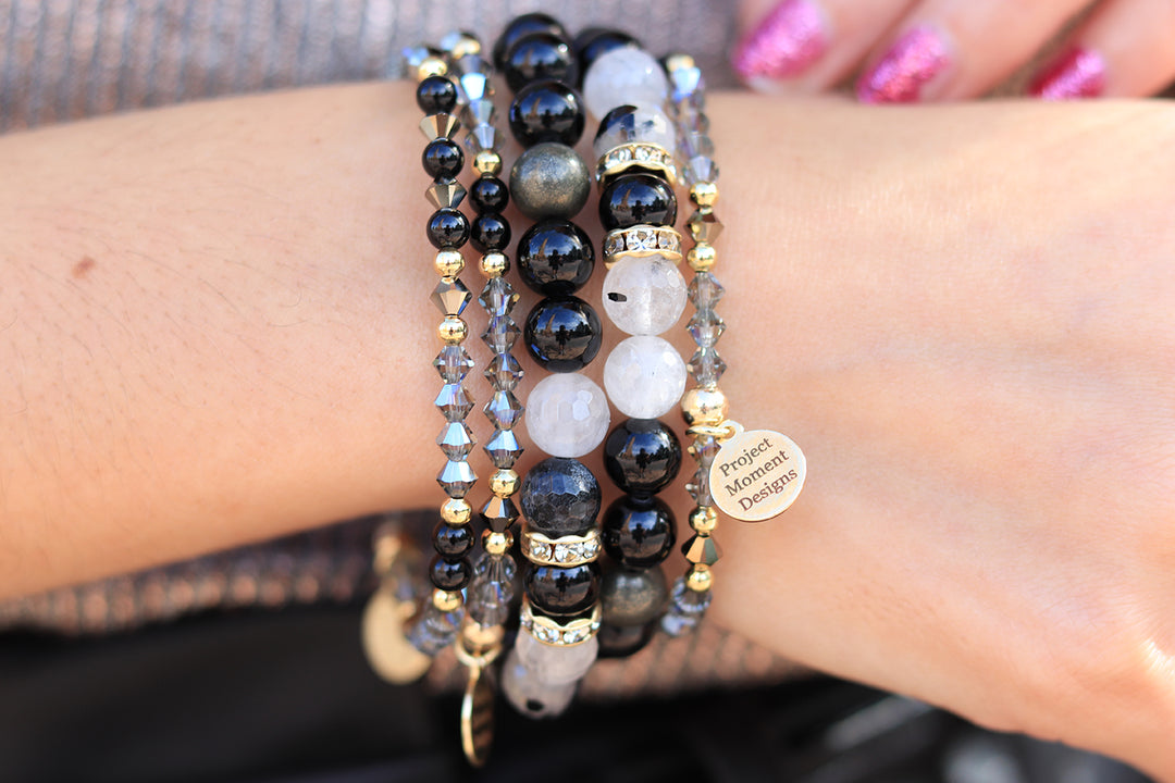 black-tourmaline-and-quartz-gemstone-bracelet-handmade