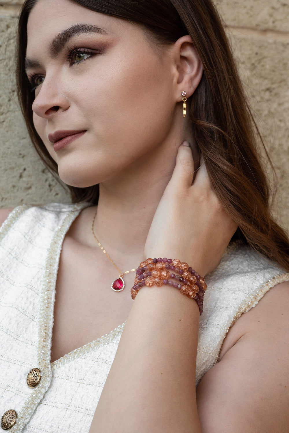 pink-tourmaline-quartz-gold-filled-necklace-Jessica-Santander