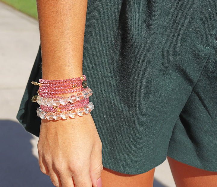 Clear Crystal women beaded bracelet