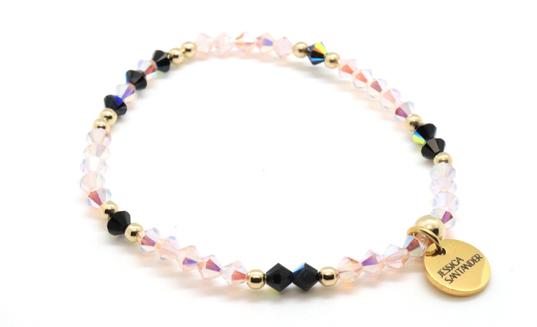 light-rose-swarovski-crystal-bracelet-stretchy-handmade