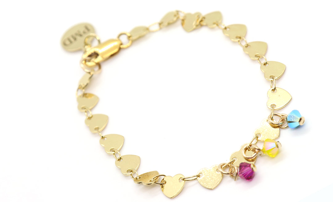 heart-chain-bracelet-personalized-charms-handmade-tampa