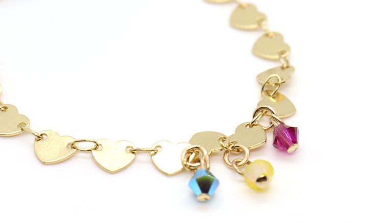 heart-chain-bracelet-personalized-charms-handmade-tampa